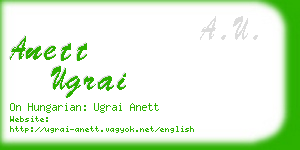 anett ugrai business card